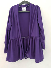 Load image into Gallery viewer, Flower rib knit peplum cardigan
