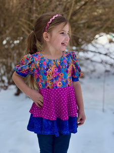 Tiered peplum top