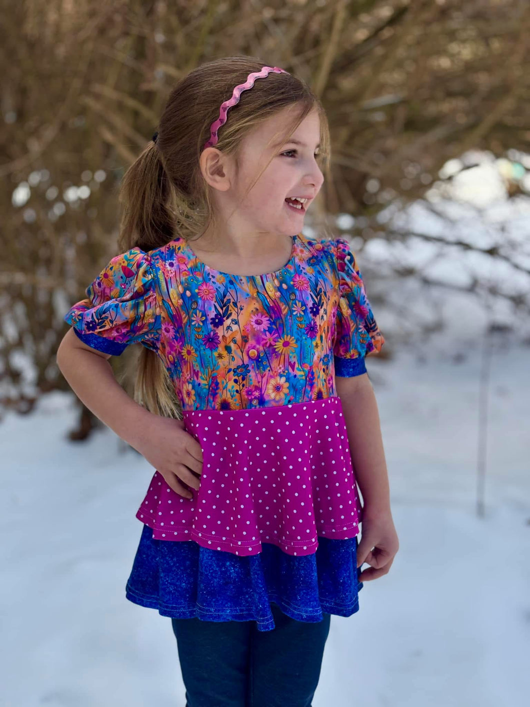 Tiered peplum top